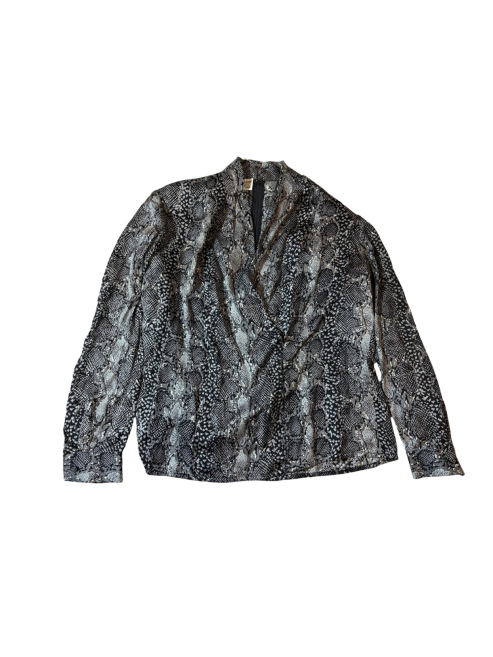 Starington Blouses By Charlotte Silk Snakeskin Print Blouse 12 Shoulder Pads